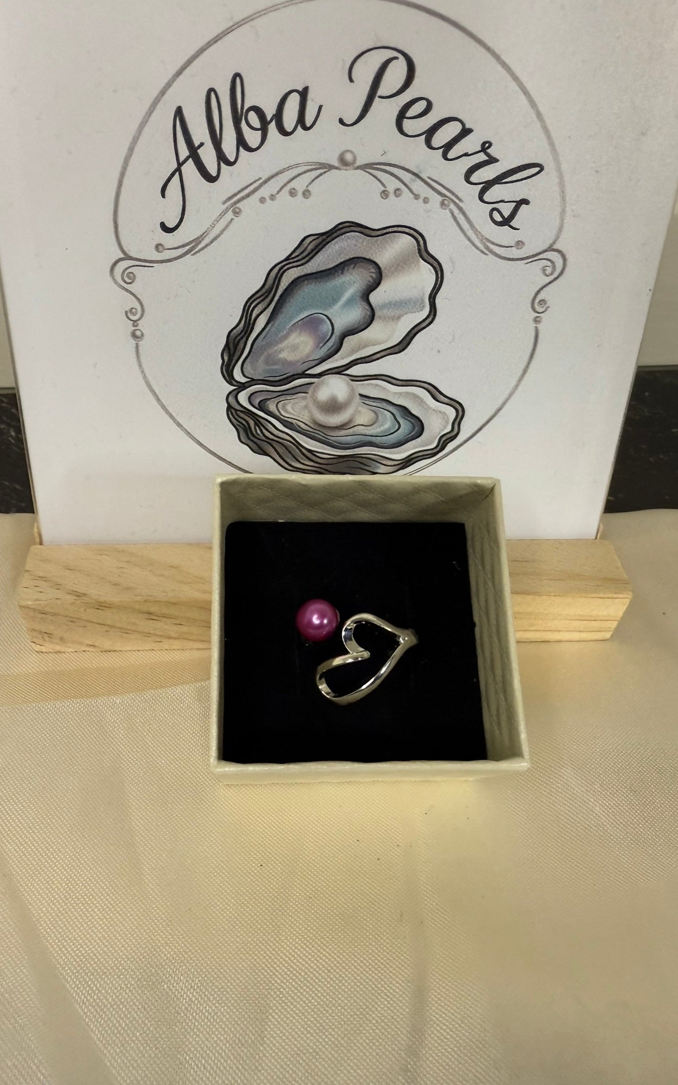 Heart Ring - Pink Pearl