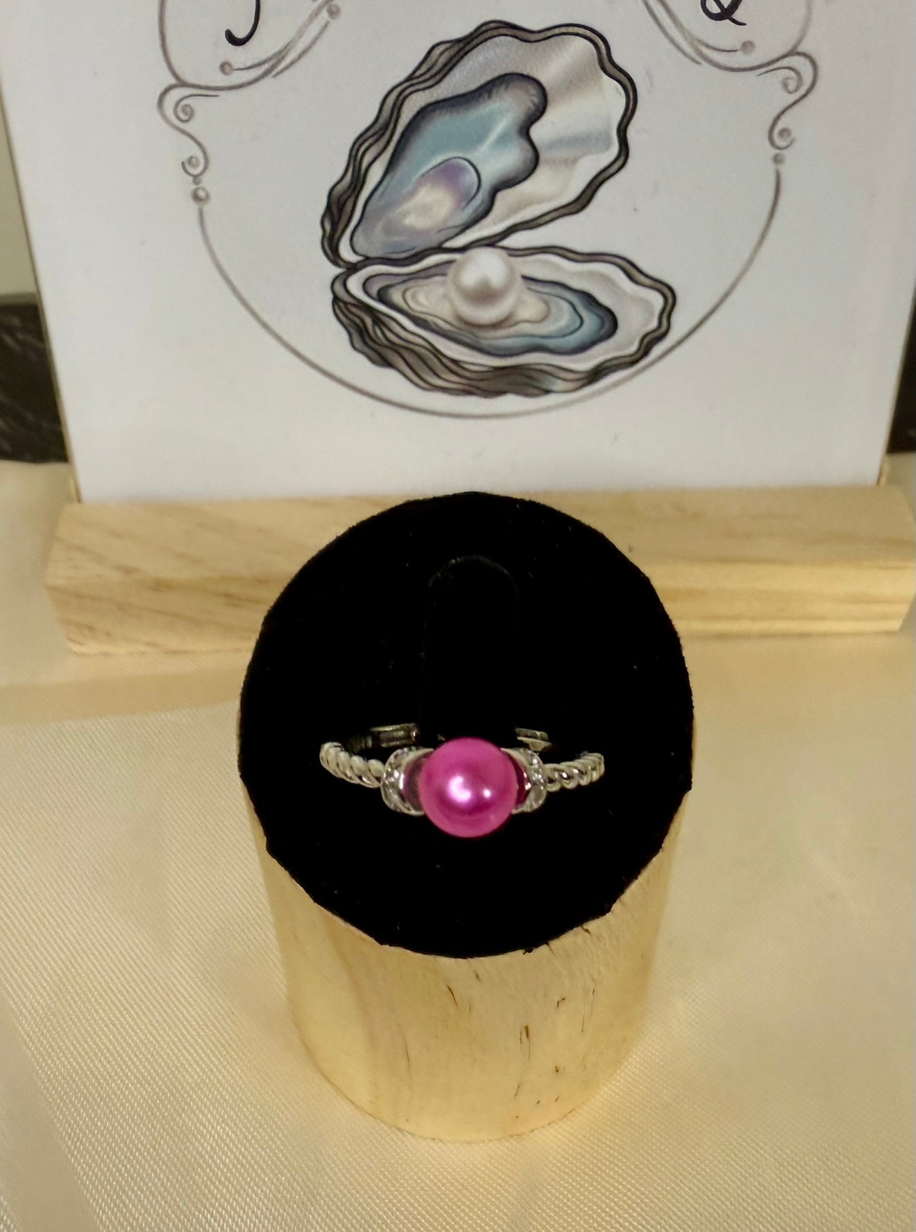 Twist Ring -Pink Pearl