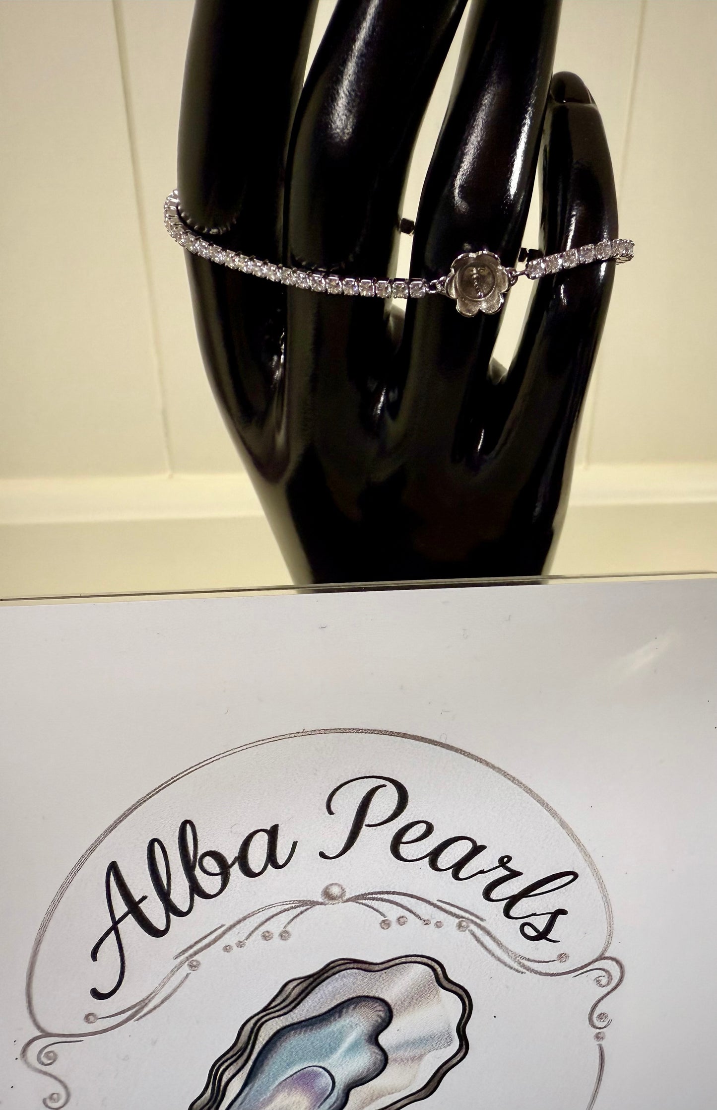 Natural Freshwater Pearl Tennis Bracelet- Includes single Oyster opening