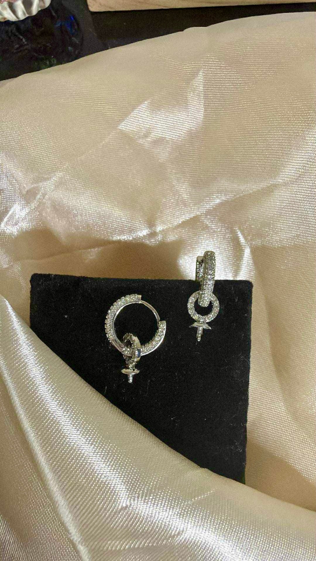 Chunky Hoop Pearl Drop Earrings - includes Twin Oyster opening