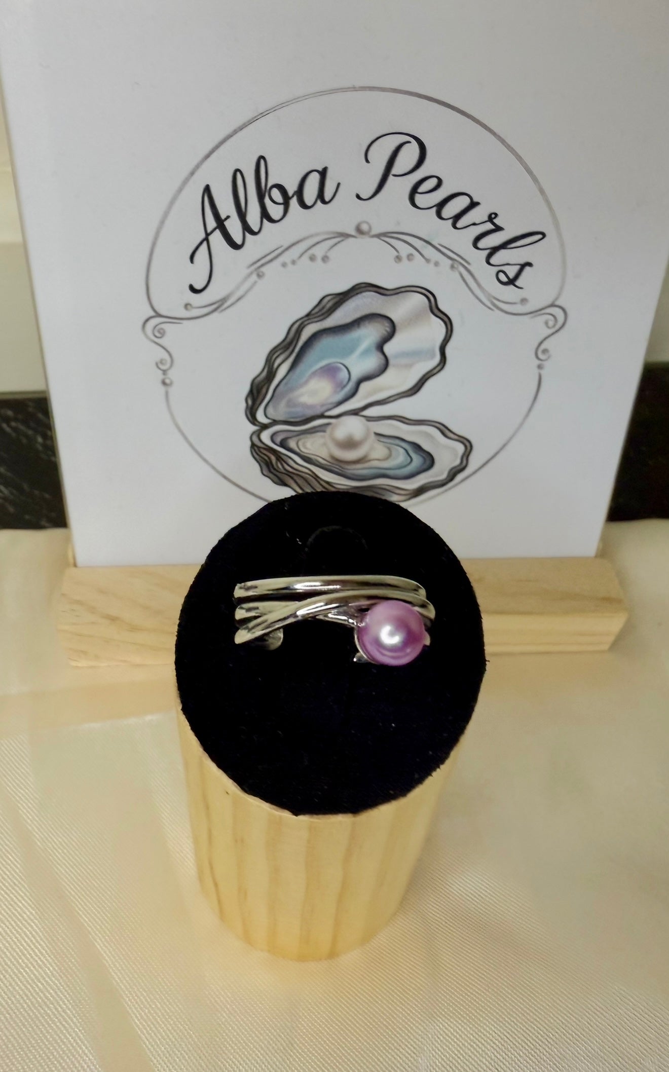 Triple Band Ring - Lilac Pearl