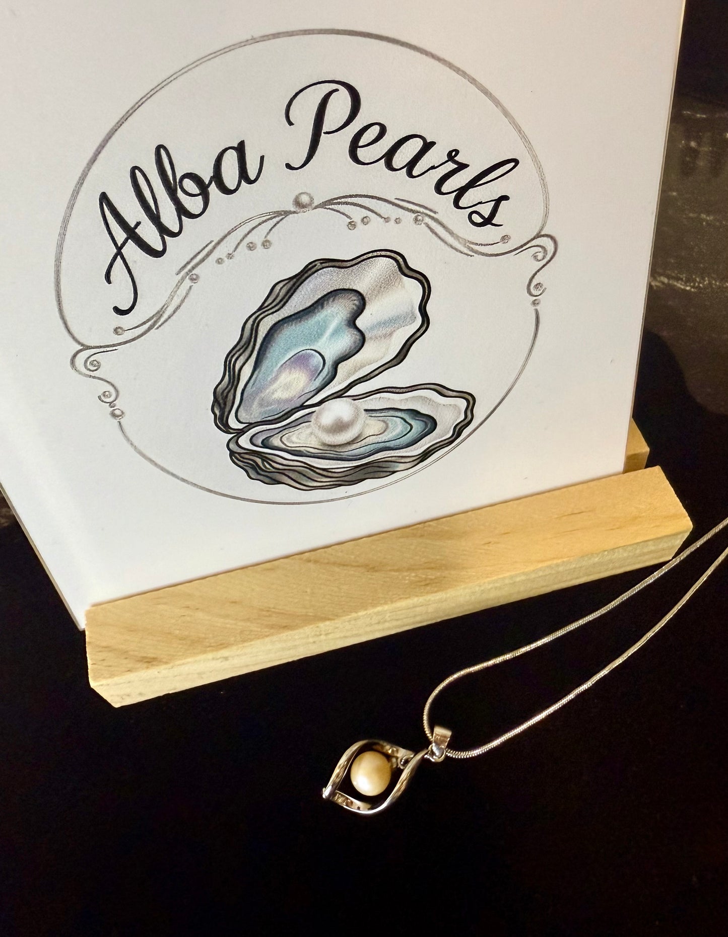 Natural Freshwater Pearl Pendant Necklace- Includes single Oyster opening
