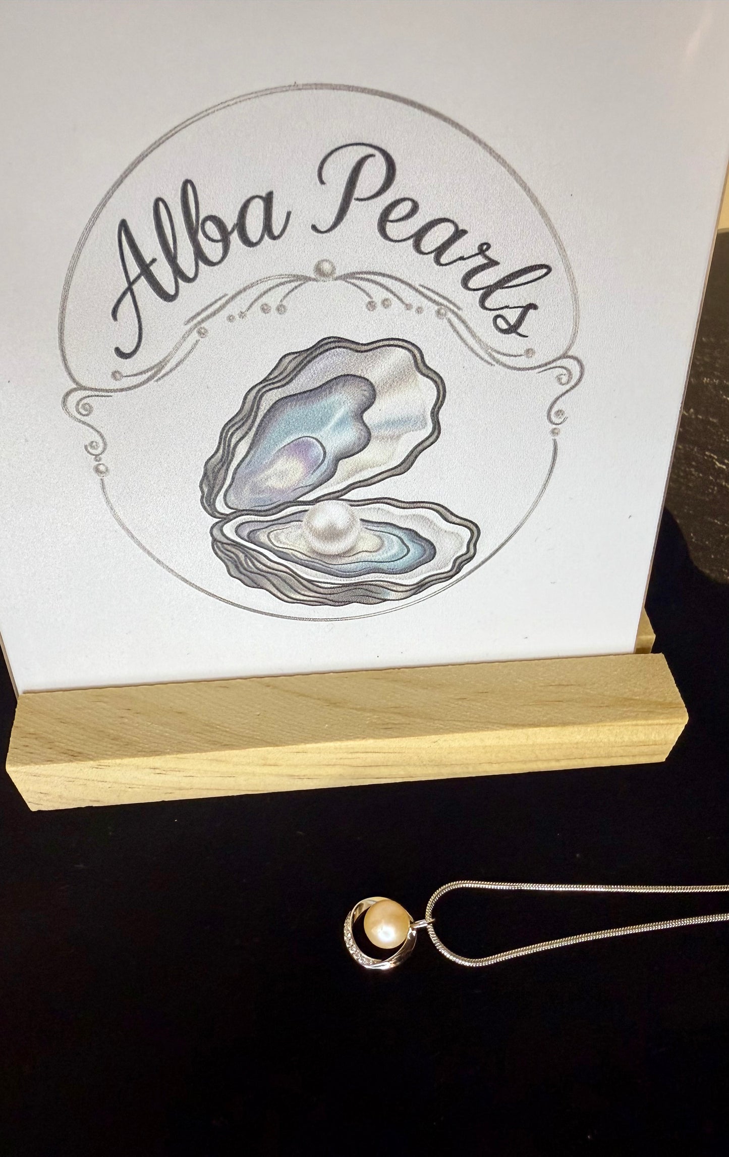 Natural Freshwater Pearl Pendant Necklace- Includes single Oyster opening