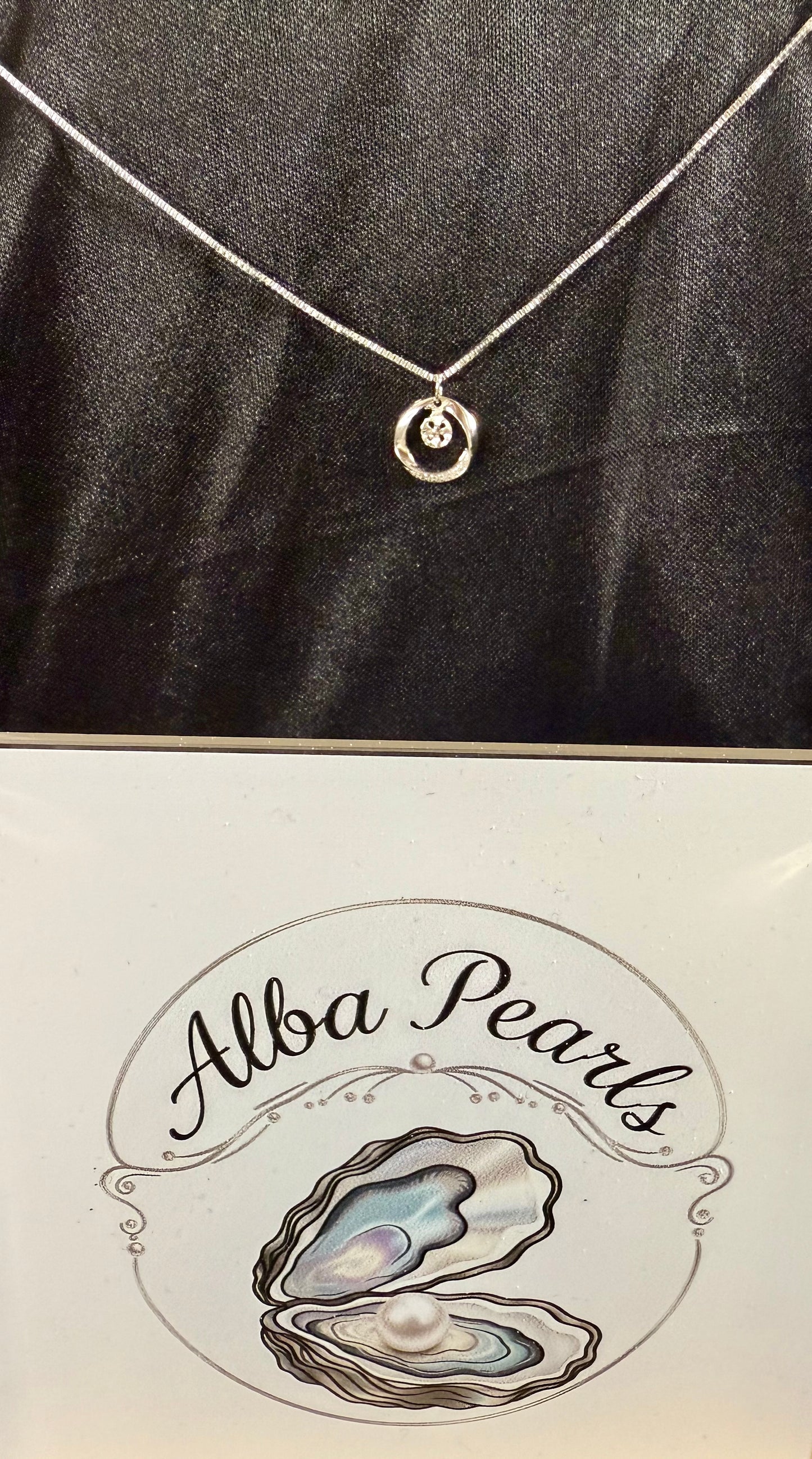 Natural Freshwater Pearl Pendant Necklace- Includes single Oyster opening