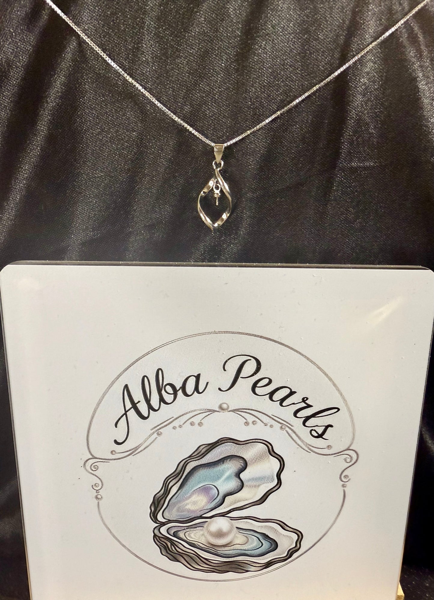 Natural Freshwater Pearl Pendant Necklace- Includes single Oyster opening