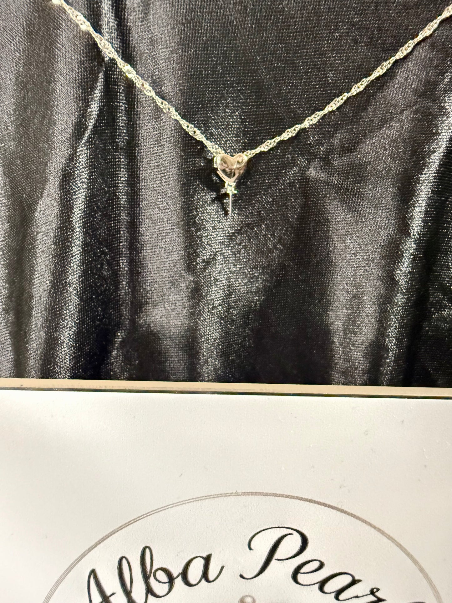 Natural Freshwater Pearl Heart Pendant Necklace- Includes single Oyster opening