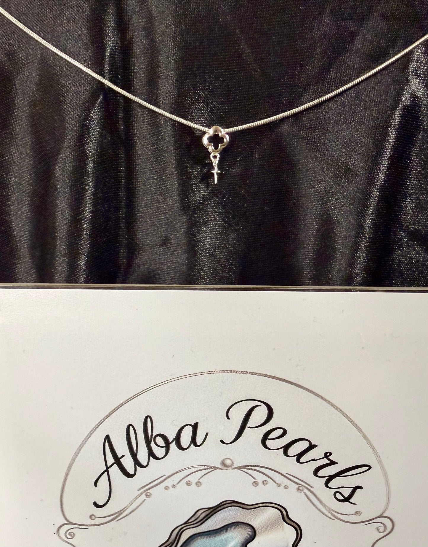 Natural Freshwater Pearl Clover Pendant Necklace- Includes single Oyster opening