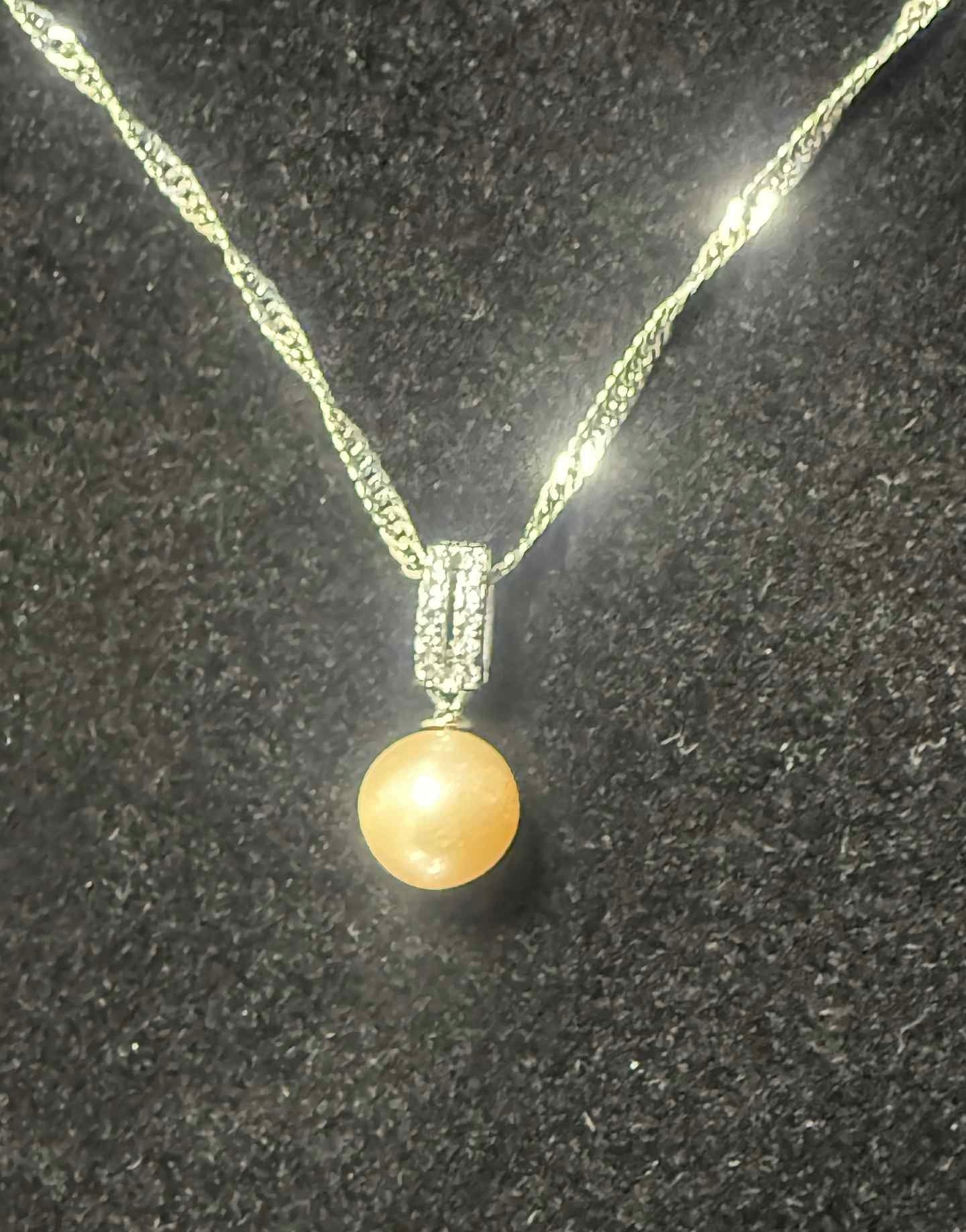 Natural Freshwater Pearl Pendant Necklace- Includes single Oyster Opening