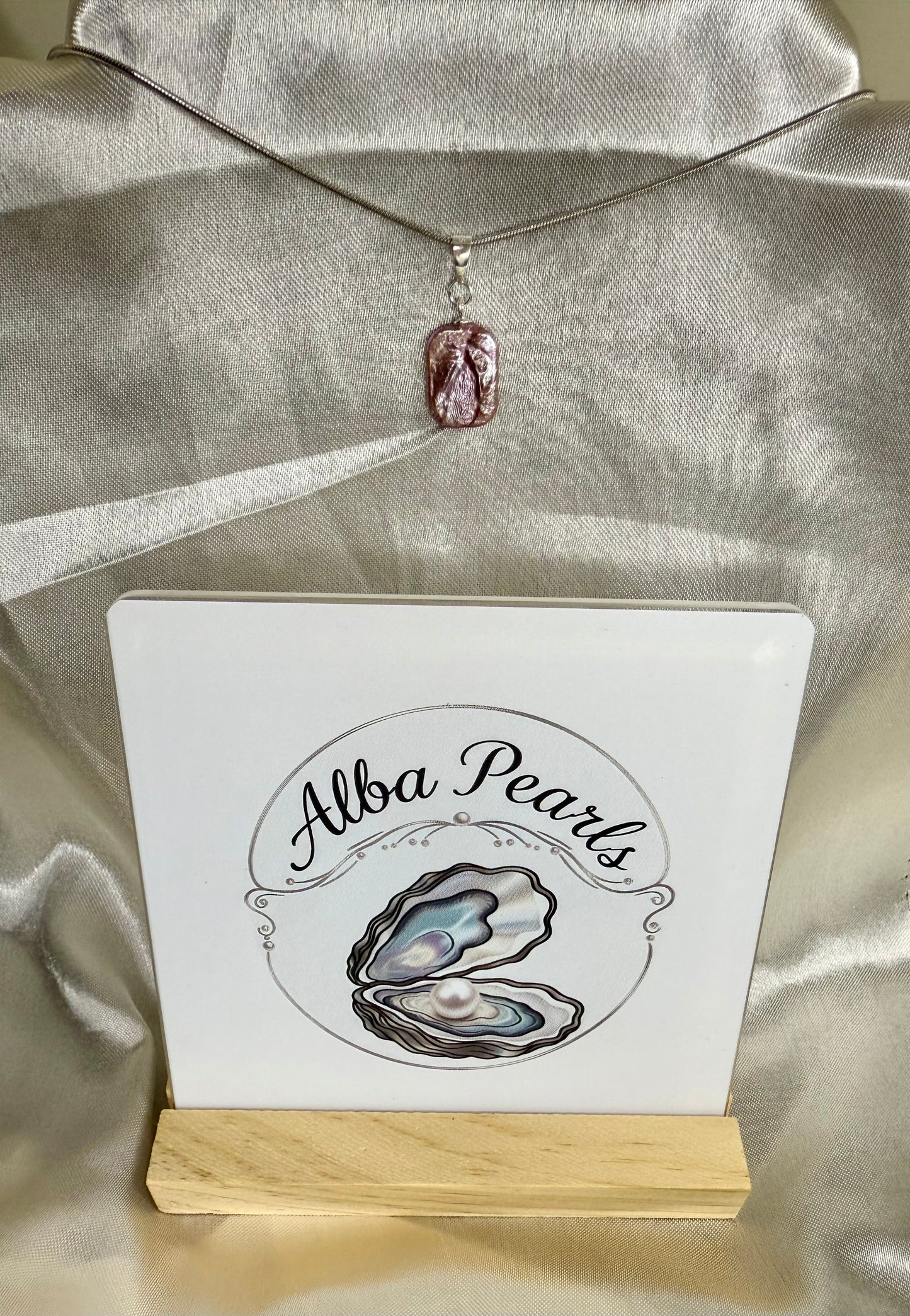 Purple Baroque Pearl Drop Pendant