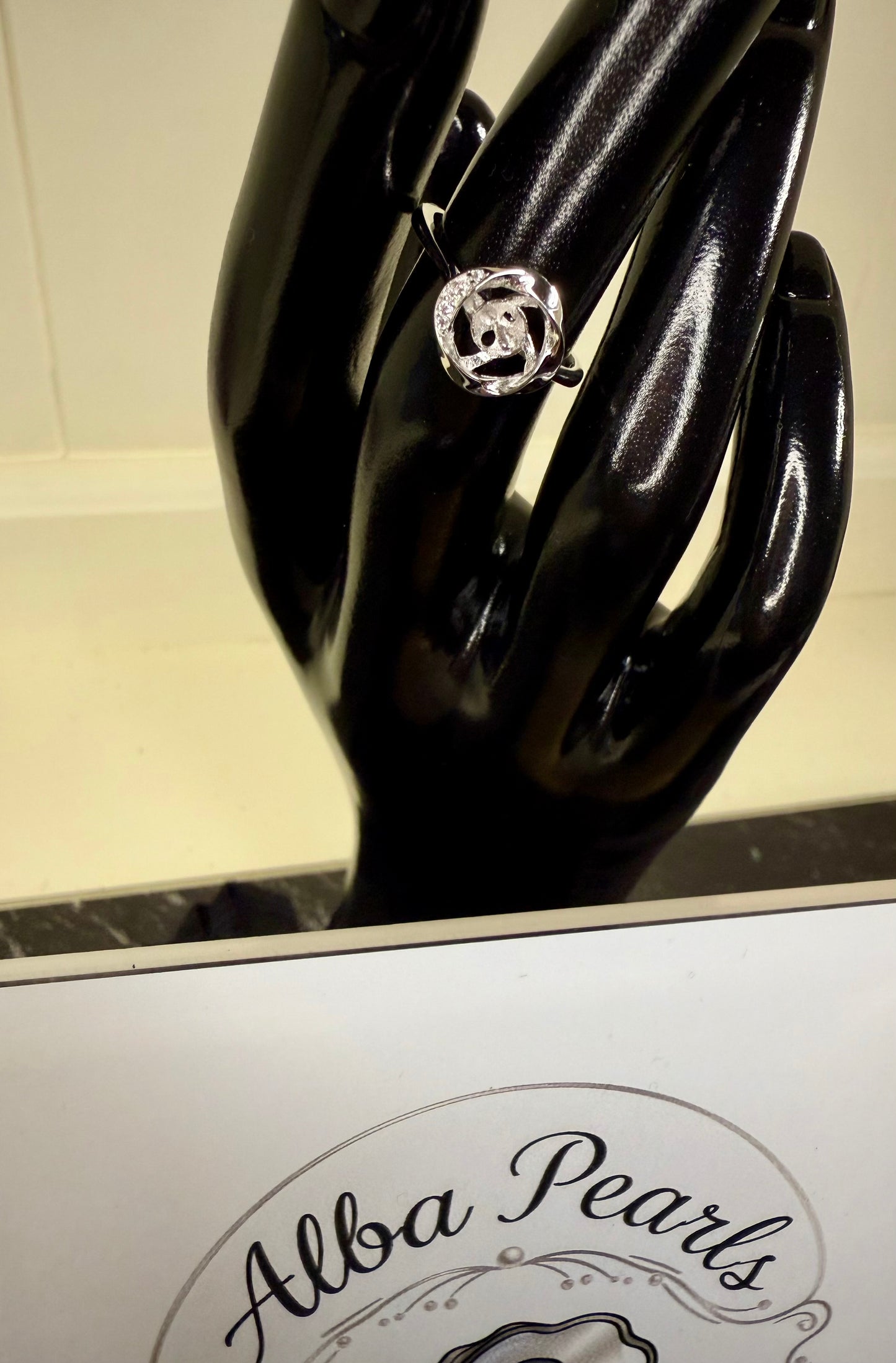 Natural Freshwater Pearl Sterling Silver Ring- Includes single Oyster opening