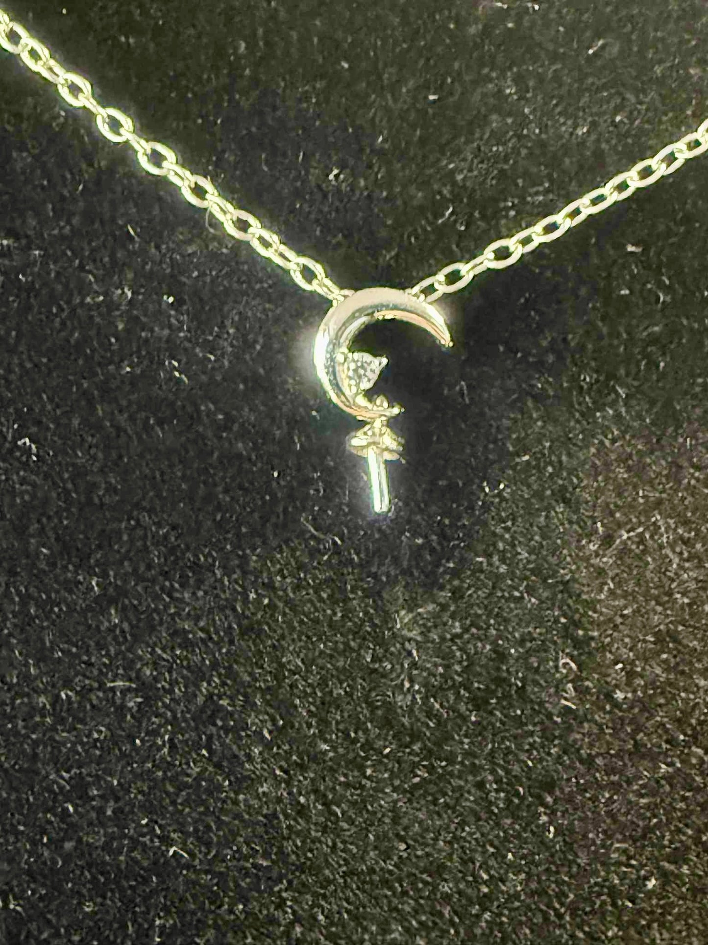 Natural Freshwater Pearl Moon Pendant Necklace- Includes single Oyster opening