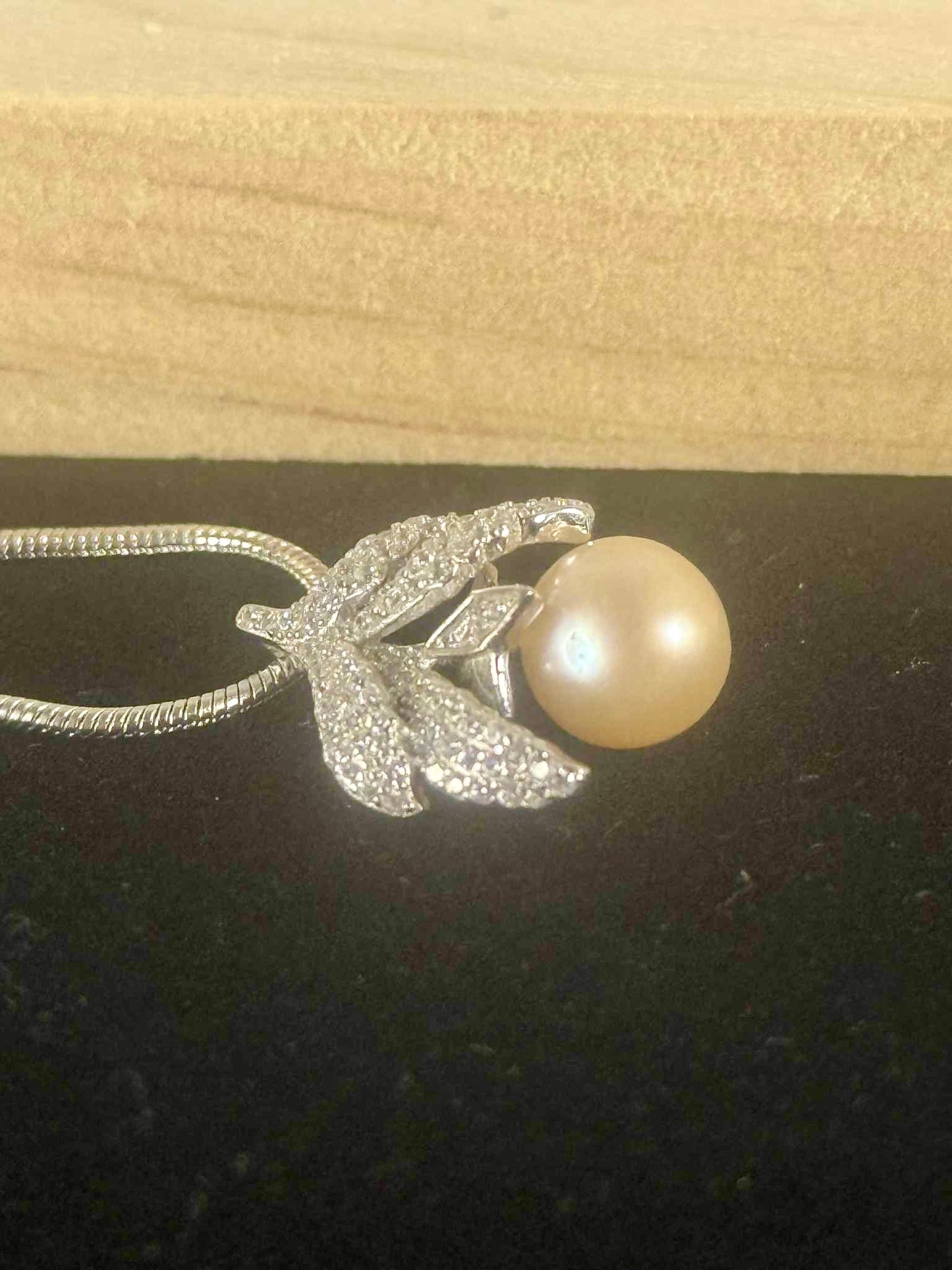 Natural Freshwater Pearl Pendant Necklace- Includes single Oyster opening