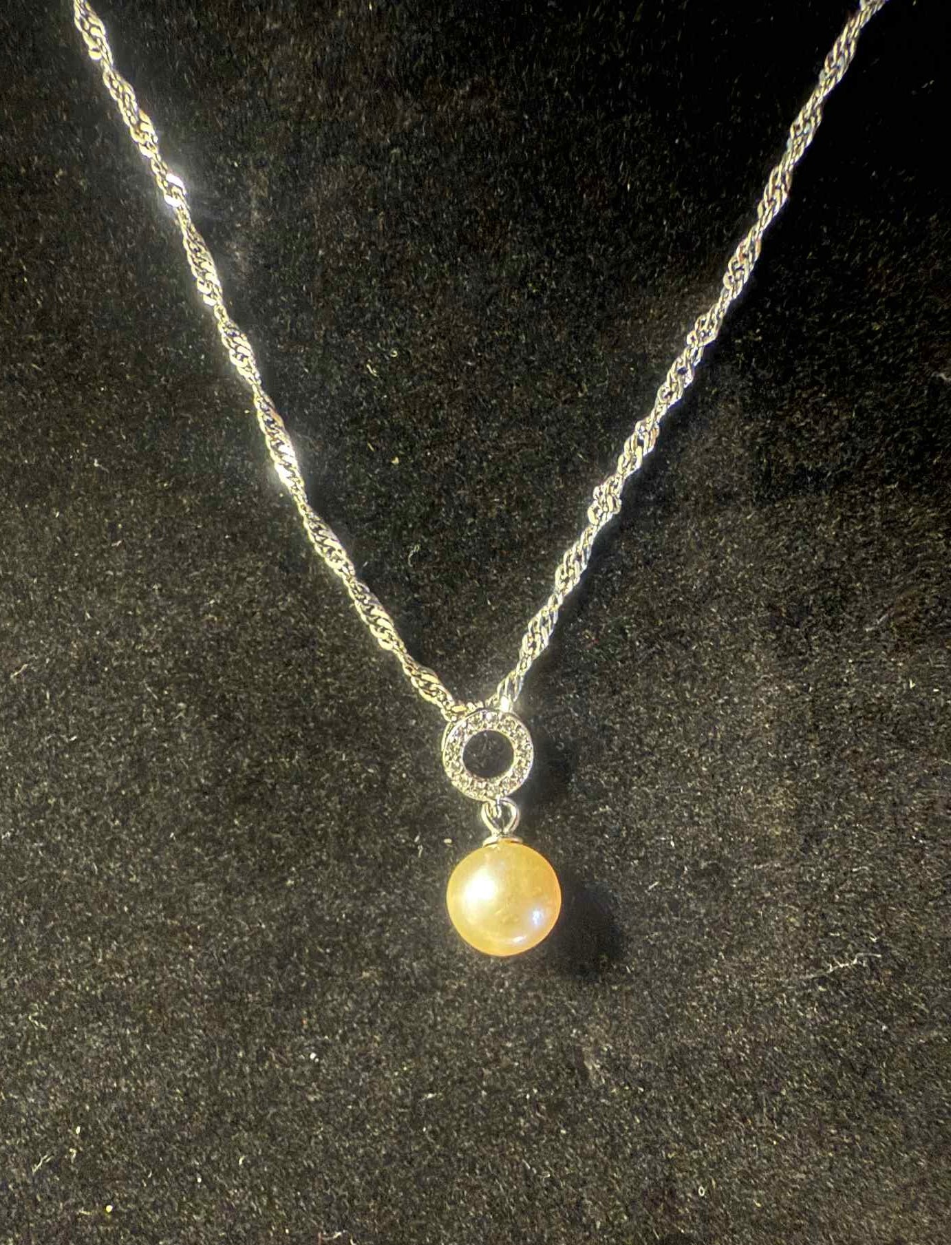 Natural Freshwater Pearl Pendant Necklace- Includes single Oyster opening