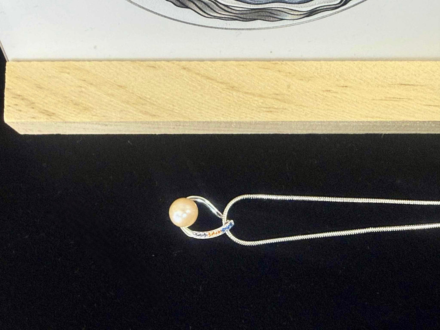 Natural Freshwater Pearl Pendant Necklace- Includes single Oyster opening