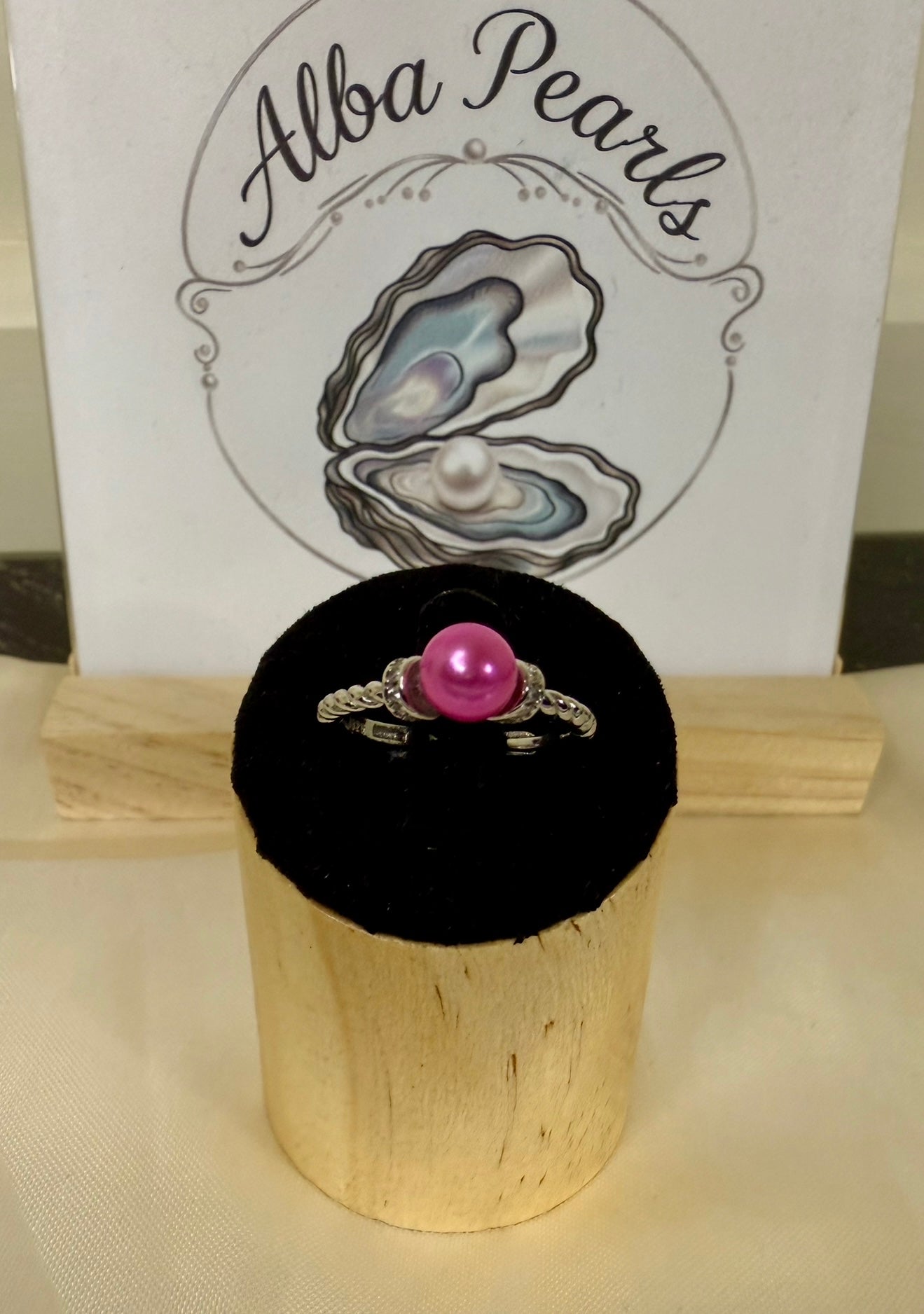 Twist Ring -Pink Pearl