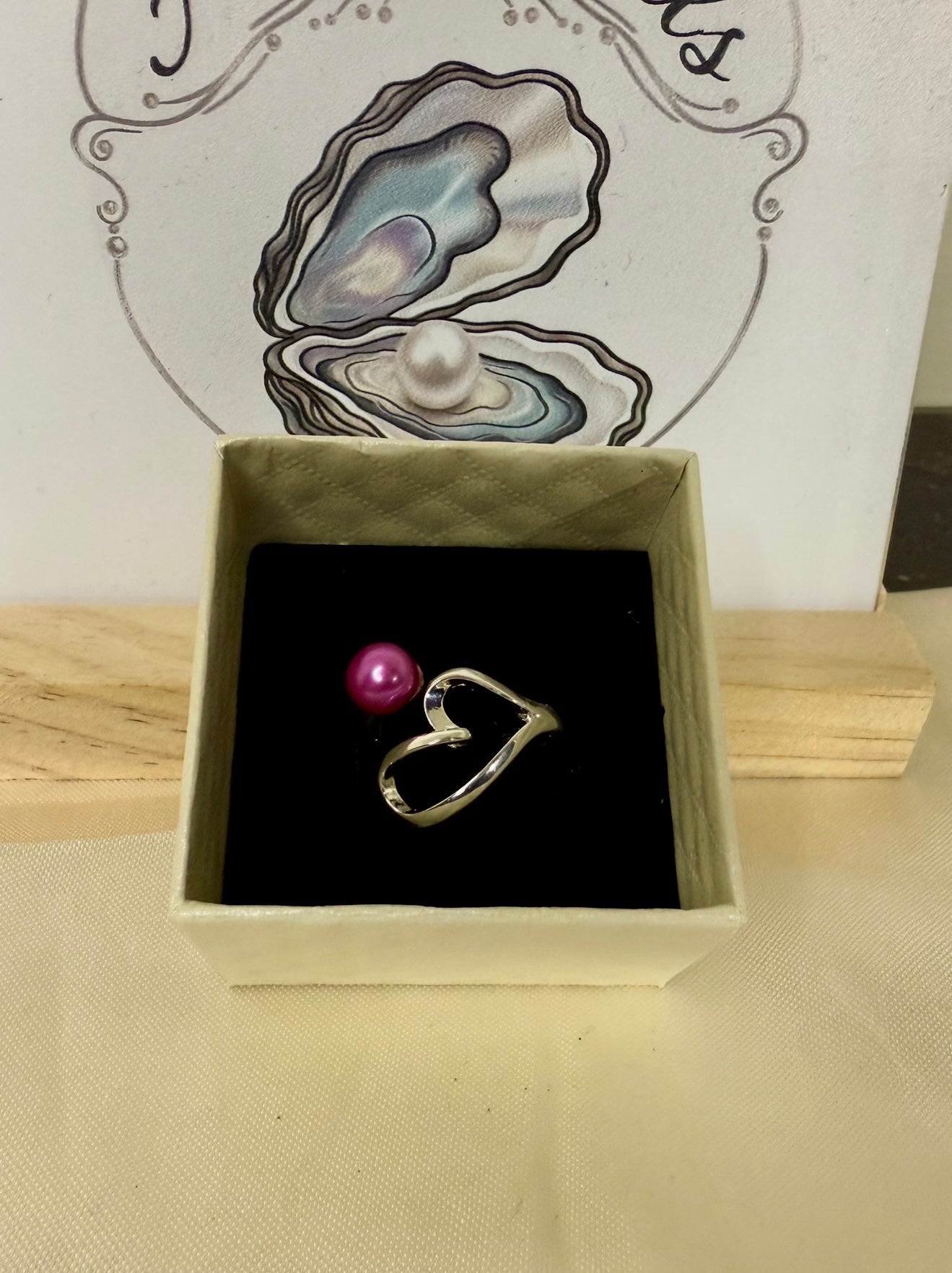 Heart Ring - Pink Pearl