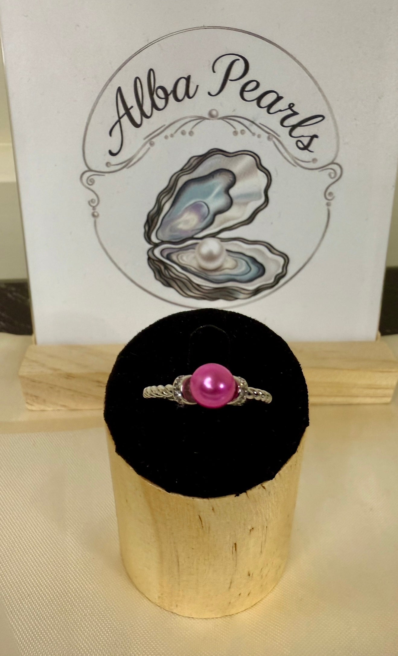 Twist Ring -Pink Pearl