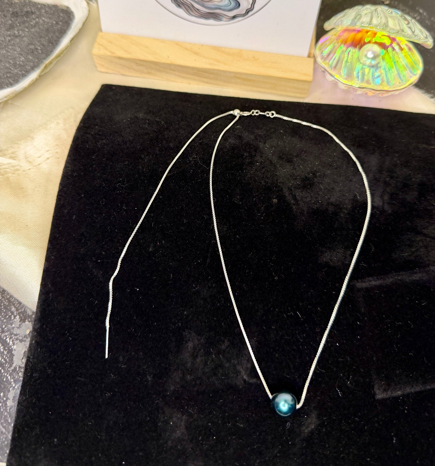 Floating Edison Necklace - includes Edison Oyster opening