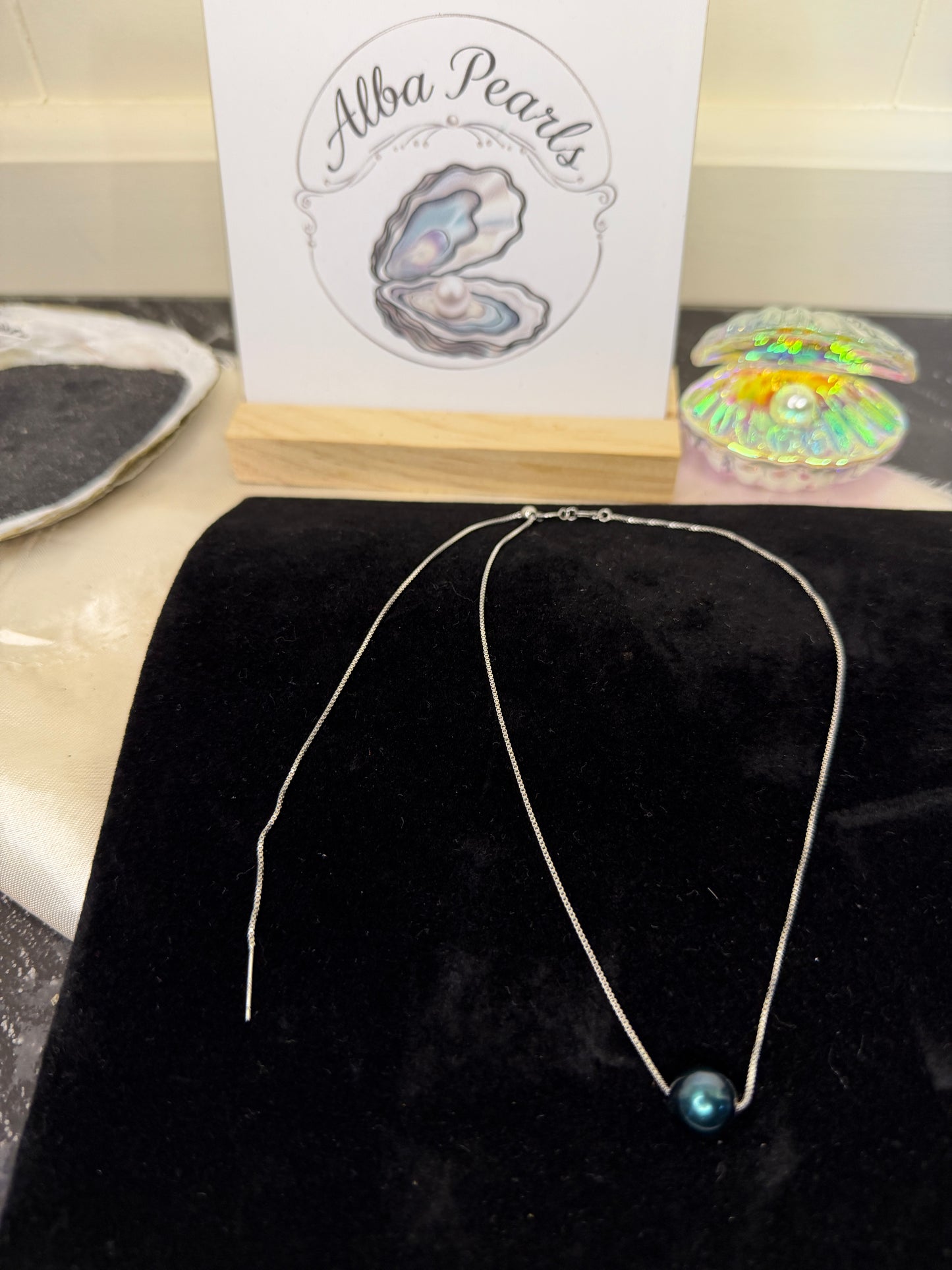 Floating Edison Necklace - includes Edison Oyster opening