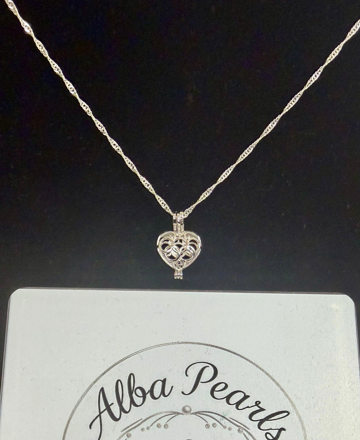 Heart Cage Pendant - includes single Oyster Opening