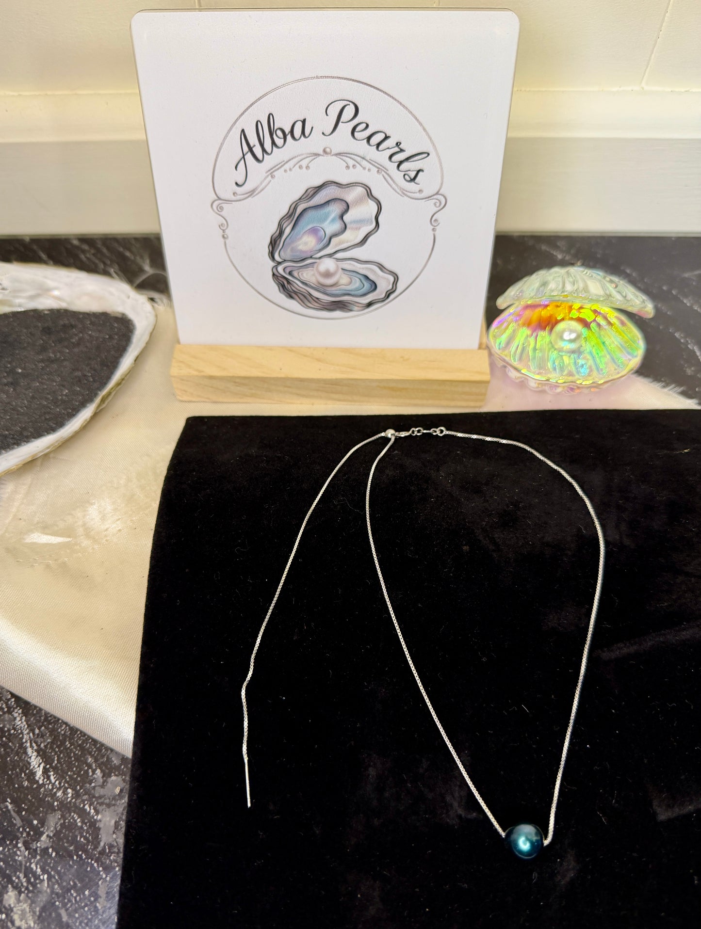 Floating Edison Necklace - includes Edison Oyster opening