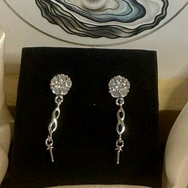 Twist Drop Earrings - includes twin Oyster opening