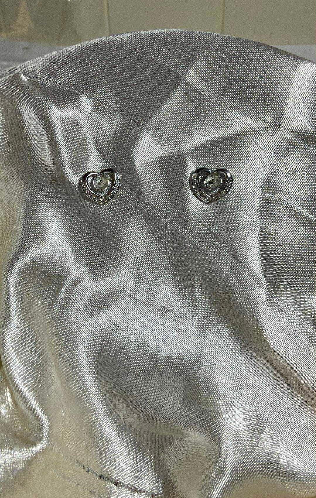 Heart Stud Earrings - includes Twin Oyster Opening