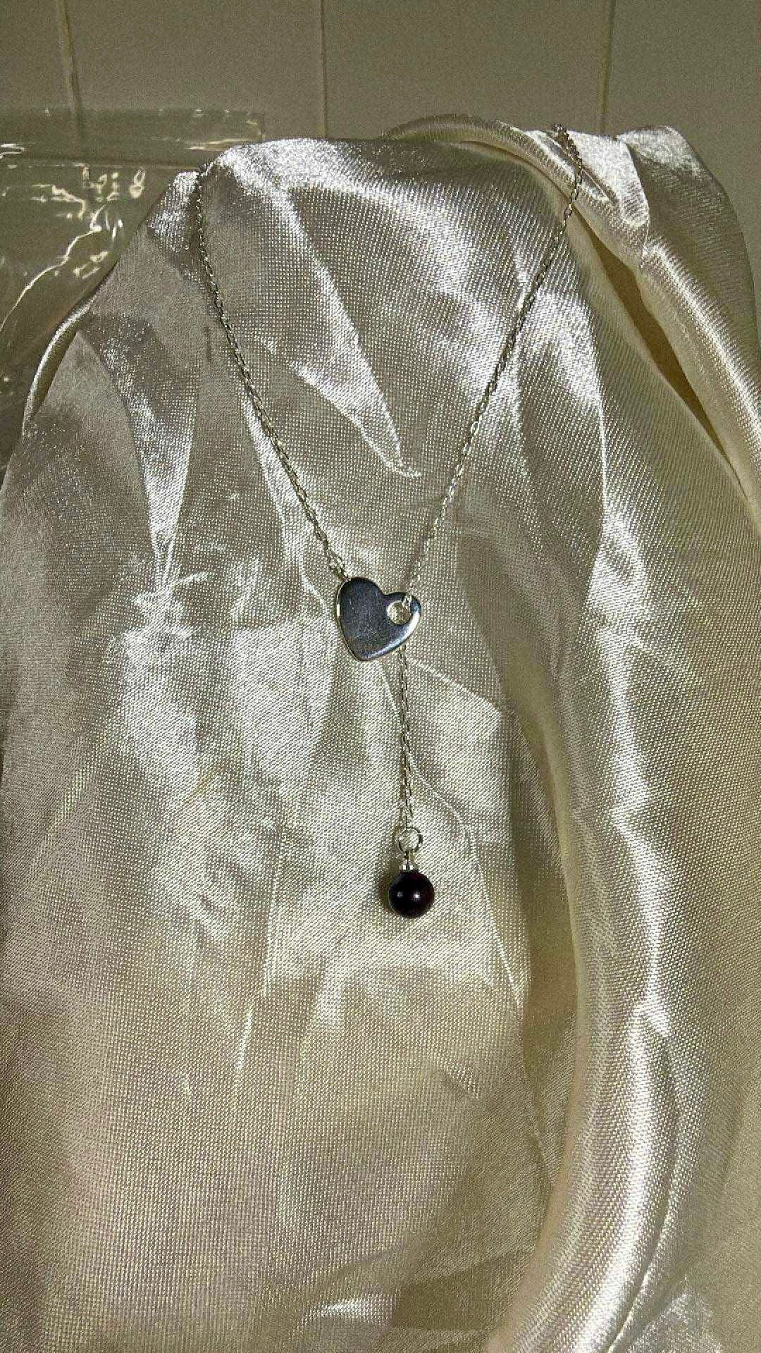 Simple Heart Pearl Drop Necklace - includes single Oyster opening