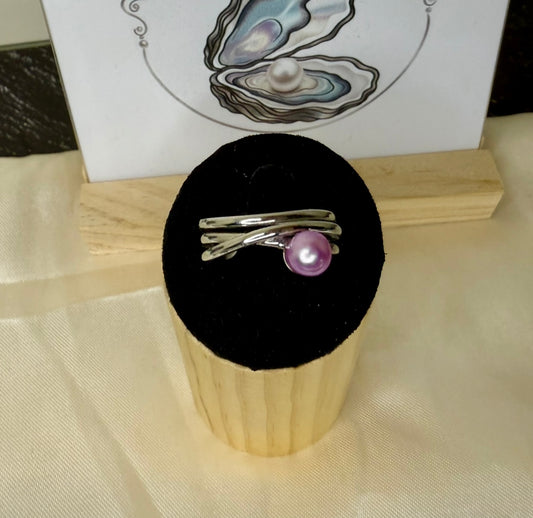 Triple Band Ring - Lilac Pearl