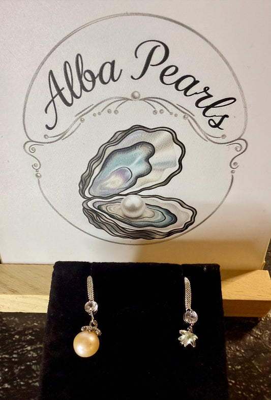 Natural Freshwater Pearl Earrings- Includes twin Oyster Opening
