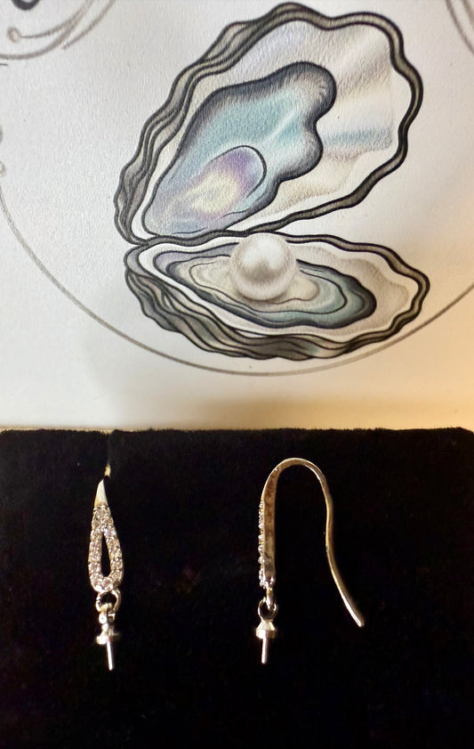 Natural Freshwater Pearl Earrings- Includes twin Oyster Opening