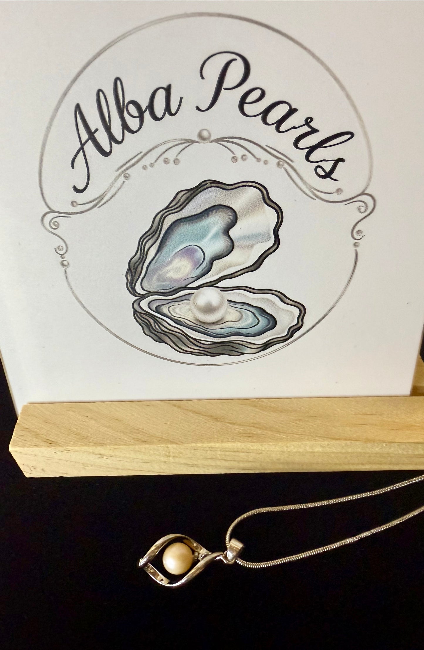 Natural Freshwater Pearl Pendant Necklace- Includes single Oyster opening