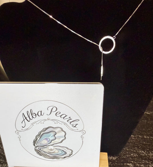 Natural Freshwater Pearl Simple Round Necklace- Includes single Oyster opening