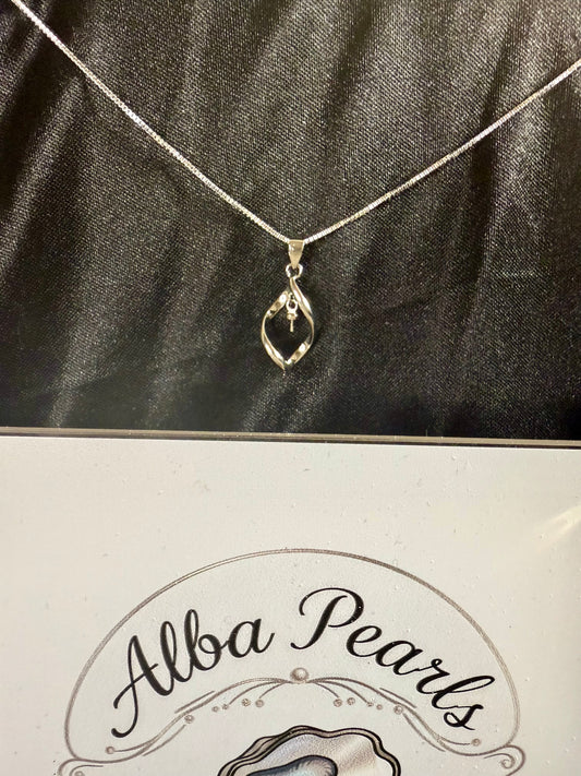 Natural Freshwater Pearl Pendant Necklace- Includes single Oyster opening