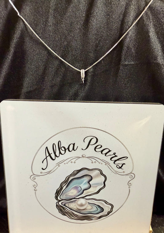 Natural Freshwater Pearl Pendant Necklace- Includes single Oyster Opening