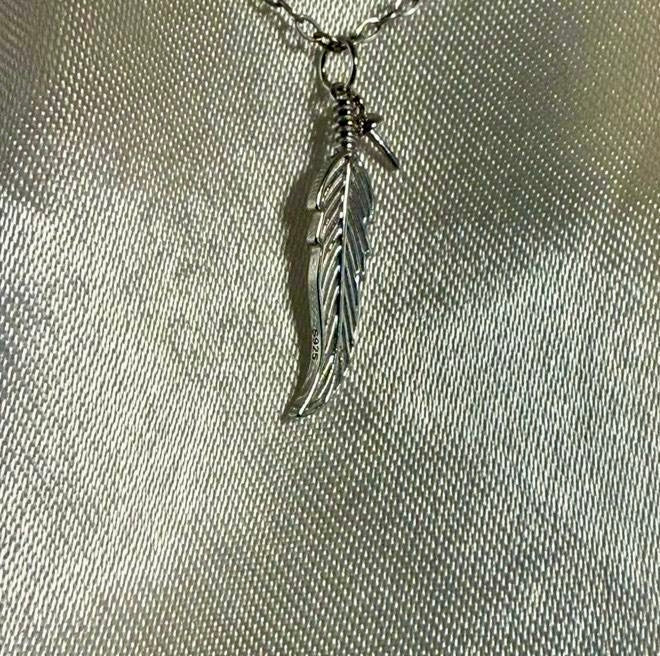 Freshwater Pearl Feather Pendant - includes single Oyster opening