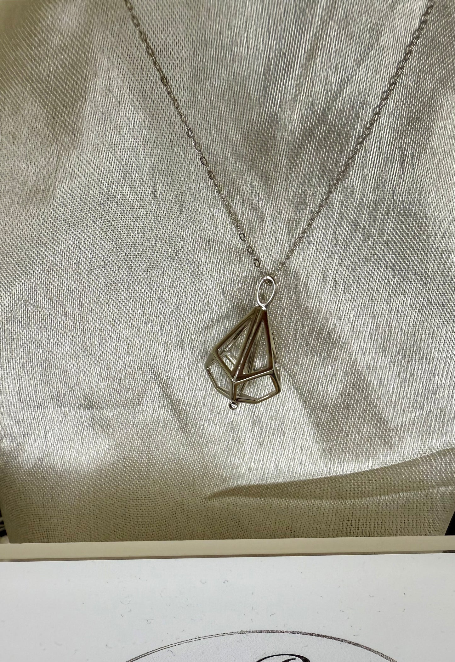 Small Diamond Cage Pendant - Includes single oyster opening