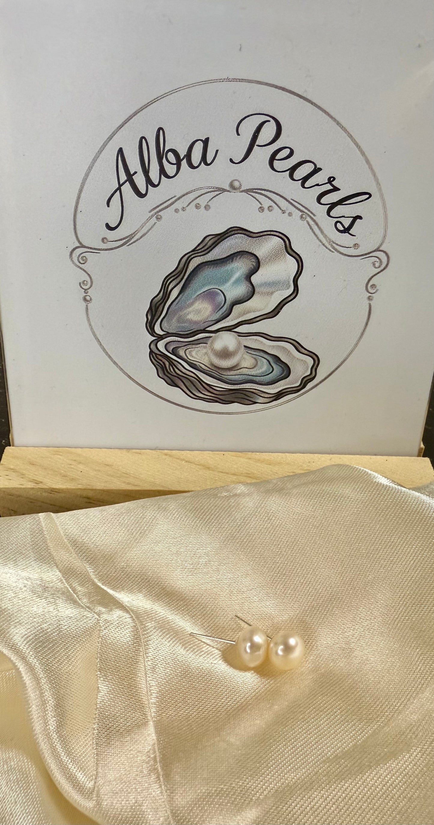 Pearl Stud Earrings- Peach, White or Lavender