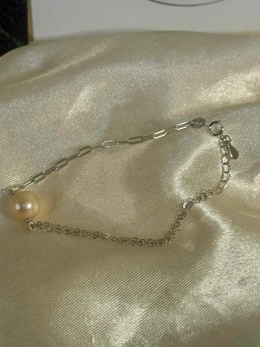 Chain Bracelet — Natural Coloured Edison Pearl