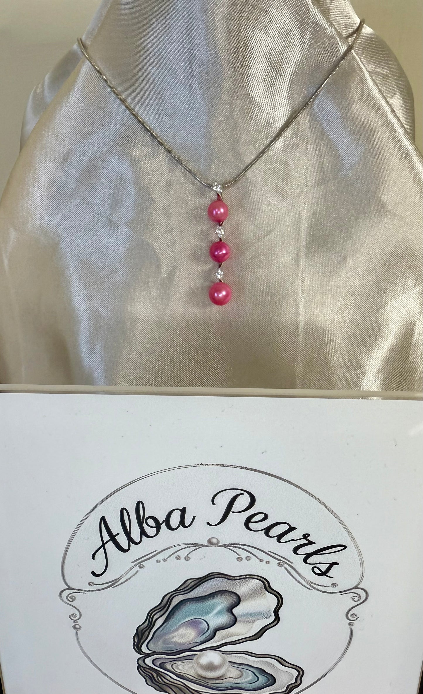 Triple Pearl Pendant — Pink Pearls