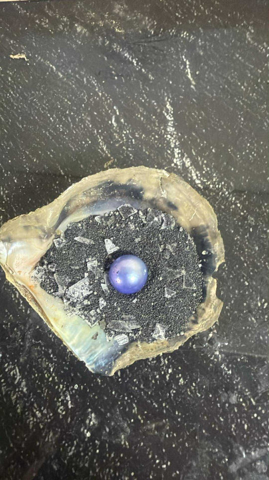 Purple & Silver Wonky Edison Freshwater Pearl