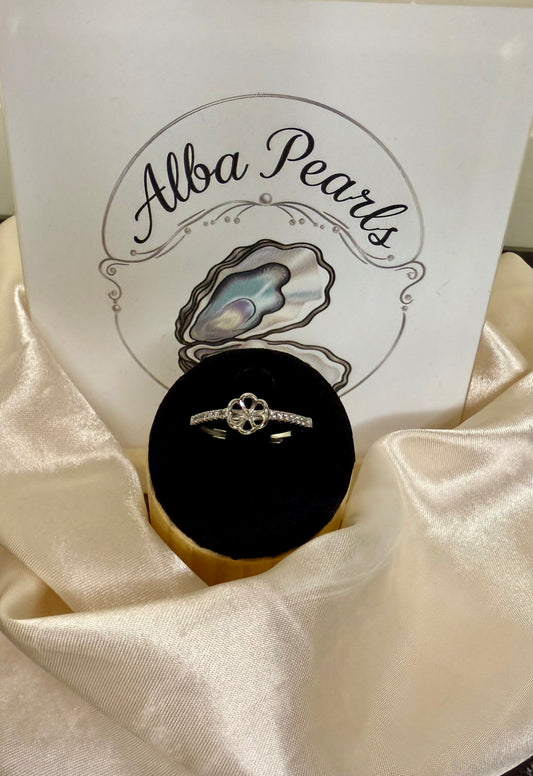 Simple Cubic Zirconia Ring - Includes single oyster opening