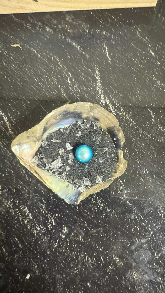 Turquoise & Silver Wonky Edison Freshwater Pearl